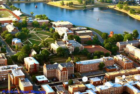 Aerial Image of Howard University Campus